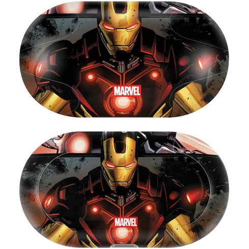 Marvel Iron Man Three Panel Galaxy Buds Plus Skin